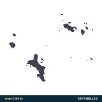 seychelles - África países mapa icono vector logo modelo ilustración diseño. vector eps 10