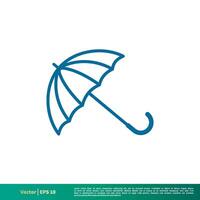 paraguas icono vector logo modelo ilustración diseño. vector eps 10