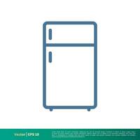 Freezer, Cooler Container Icon Vector Logo Template Illustration Design. Vector EPS 10.