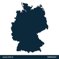 Germany - Europe Countries Map Vector Icon Template Illustration Design. Vector EPS 10.