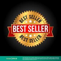 Best Seller Stamp, Seal Banner Vector Template Illustration Design. Vector EPS 10.