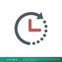 Clock Icon Timer Vector Logo Template