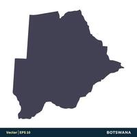 Botswana - África países mapa icono vector logo modelo ilustración diseño. vector eps 10