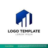 Stock Chart Hexagon Icon Vector Logo Template Illustration Design. Vector EPS 10.