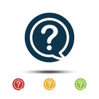 Set Question Mark Icon Vector Template. Colorful Help Desk Icon Logo.