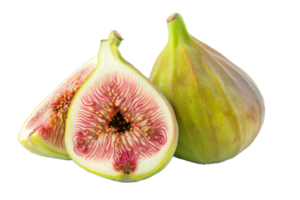 AI generated Fresh Green Figs Halved and Whole png