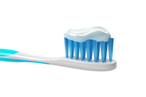 ai généré coloré dentifrice sur brosse à dents png