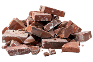 AI generated Pile of Broken Red Bricks png