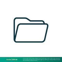 Empty Folder Icon Vector Logo Template Illustration Design. Vector EPS 10.