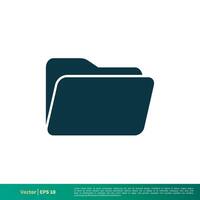 Empty Folder Icon Vector Logo Template Illustration Design. Vector EPS 10.