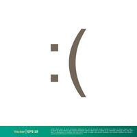 Sad Type Icon Vector Logo Template Illustration Design. Vector EPS 10.