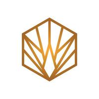 Bohemian Style Line Art Symmetry Icon Vector Luxury Design Template