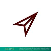 Arrow Pointer Icon Vector Logo Template Illustration Design. Vector EPS 10.