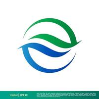 Water Wave Icon Vector Logo Template Illustration Design. Vector EPS 10.