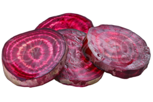 AI generated Sliced Red Beetroot Pieces png