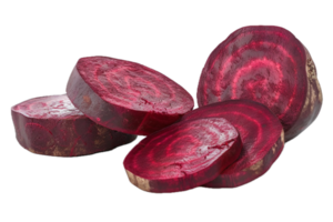 AI generated Sliced Red Beetroot Pieces png