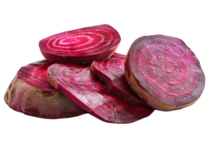 AI generated Sliced Red Beetroot Pieces png