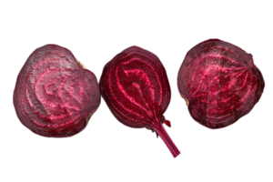 AI generated Sliced Red Beetroot Pieces png