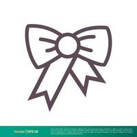 Decoration Ribbon Icon Vector Logo Template Illustration Design. Vector EPS 10.