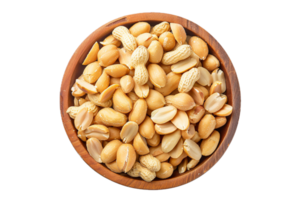 AI generated Salted Peanuts in Terracotta Bowl png