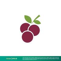 Berry Fruit Icon Vector Logo Template Illustration Design. Vector EPS 10.