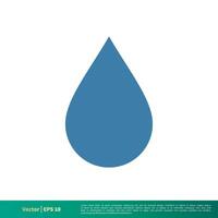 Drop Water Icon Vector Logo Template Illustration Design. Vector EPS 10.