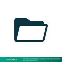 Empty Folder Icon Vector Logo Template Illustration Design. Vector EPS 10.