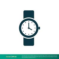 Wrist Watch Icon Vector Logo Template Illustration Design. Vector EPS 10.