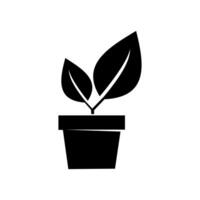 modern plant pot icon. plant pot logo. vector