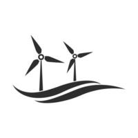 Wind power icon isolated on white background vector