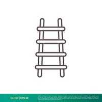 Ladder Icon Vector Logo Template Illustration Design. Vector EPS 10.