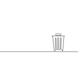 Draw a continuous line of trash vector