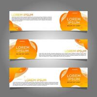 Modern banner template design. Orange liquid splash banner illustration design vector EPS 10.