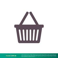 Basket, Retail, e-Commerce Icon Vector Logo Template Illustration Design. Vector EPS 10.