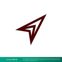 Arrow Pointer Icon Vector Logo Template Illustration Design. Vector EPS 10.