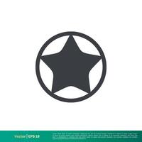 sencillo estrella forma icono vector logo modelo ilustración diseño. vector eps 10