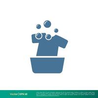 Wash Laundry Icon Vector Logo Template Illustration Design. Vector EPS 10.