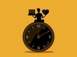 Flexible working hours vector