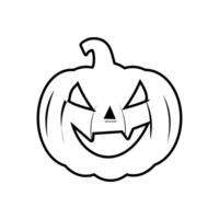 calabaza de halloween sobre fondo blanco vector