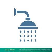 Shower Icon Vector Logo Template Illustration Design. Vector EPS 10.