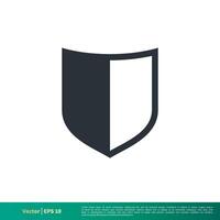 Simple Shape Shield Icon Vector Logo Template Illustration Design. Vector EPS 10.