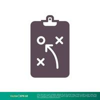 Planning Strategy Clipboard Icon Vector Logo Template Illustration Design. Vector EPS 10.