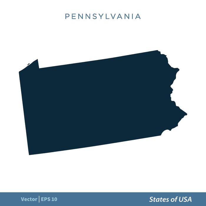 Pennsylvania State Outline Vector Art Icons And Graphics For Free Pennsylvania States Of Us Map Icon Template Illustration Design Eps 10 Vector 