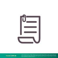 Paper Document Icon Vector Logo Template Illustration Design. Vector EPS 10.