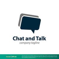 Chat, Talk, Speech Bubble Icon Vector Logo Template Illustration Design. Vector EPS 10.