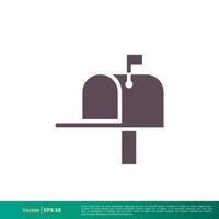 Mailbox Icon Vector Logo Template Illustration Design. Vector EPS 10.