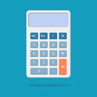 white calculator isolated on background vector