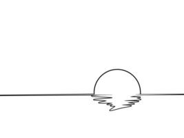 Draw a line of sunset or rise vector
