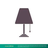 Desk, Table Lamp Icon Vector Logo Template Illustration Design. Vector EPS 10.