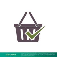 Basket, Retail, e-Commerce Icon Vector Logo Template Illustration Design. Vector EPS 10.